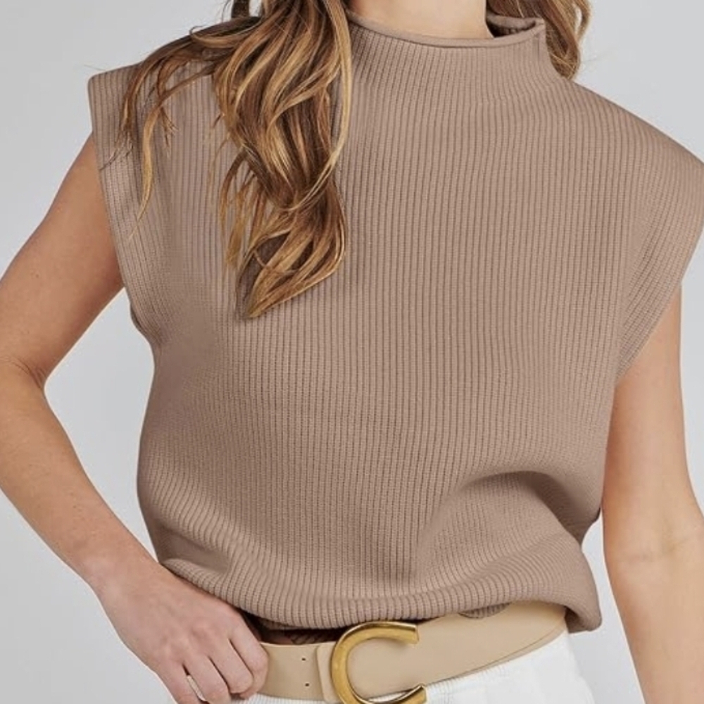 Womens Mock Sweater Vest (S)